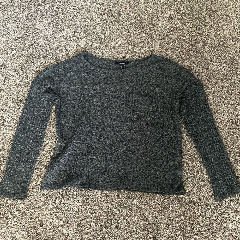 Soft grey long sleeve sweater